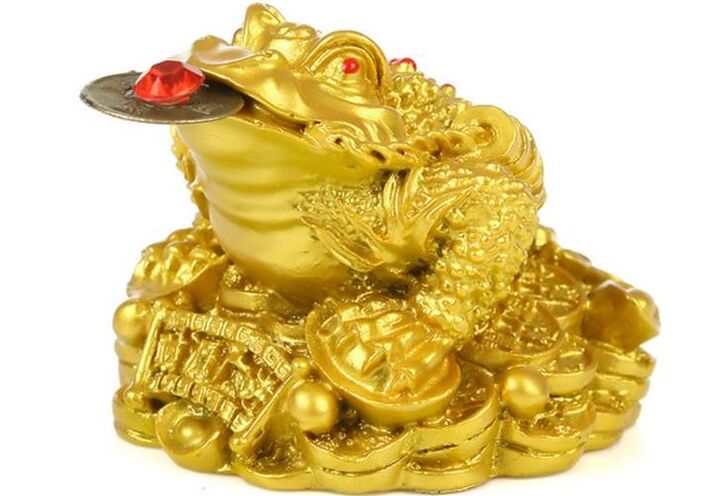 Chinese frog as good luck amulet